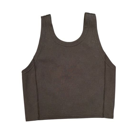 Lululemon Ribbed Softstreme Cropped Tank Top, Black Size 2, Excellent Condition - Picture 4 of 7